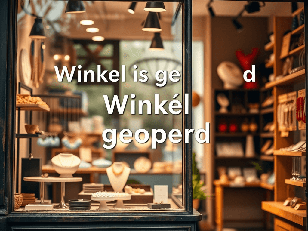 Winkel is geopend